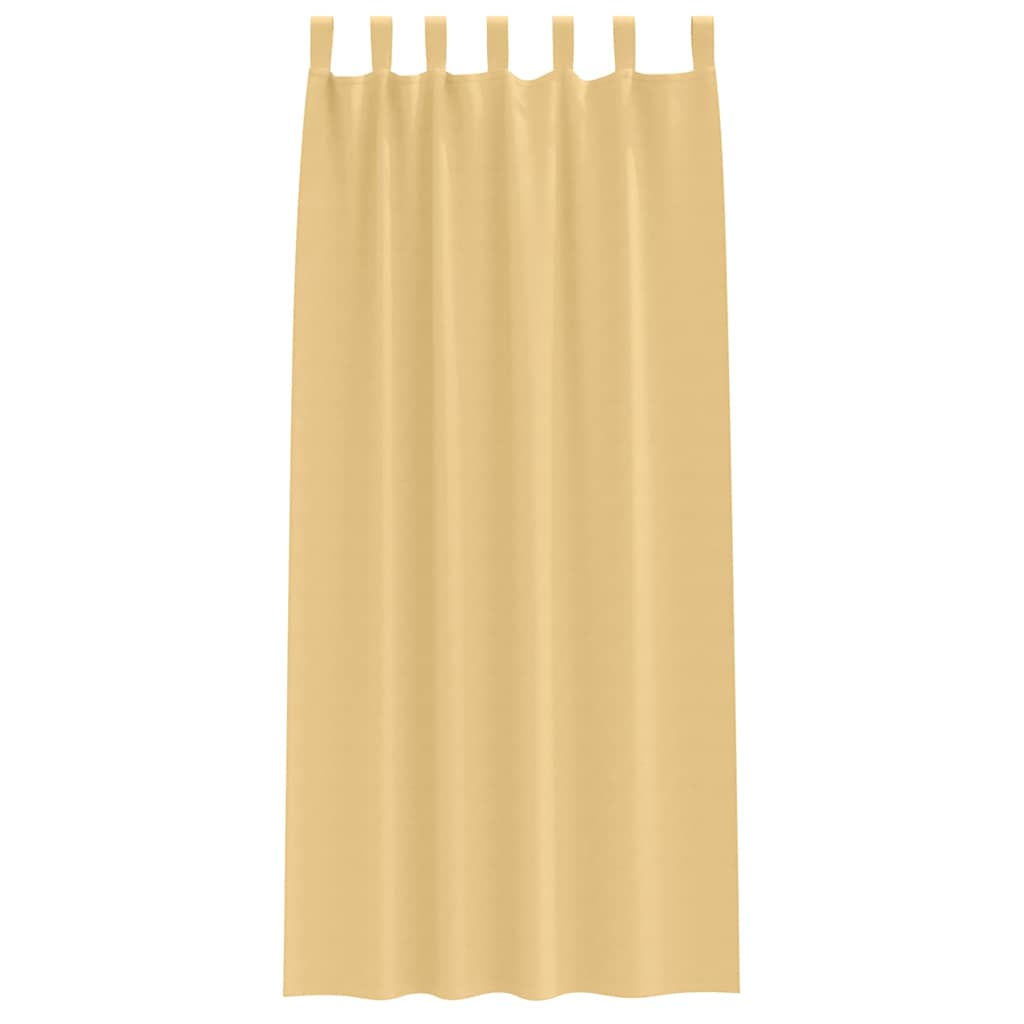 vidaXL Perdele cu perdele 2 pcs Bej 245 x 140 cm Poliester