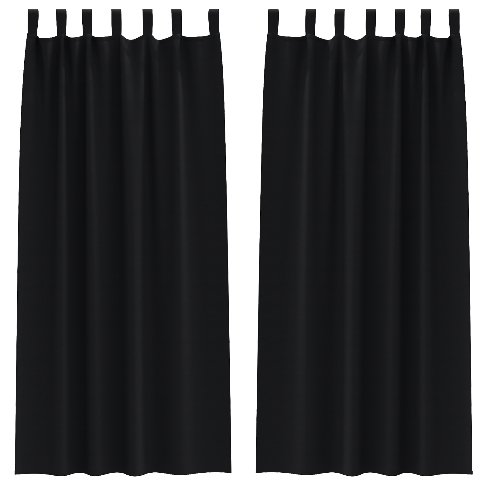 vidaXL Perdele opace cu perdele 2 pcs Negru 225 x 140 cm Poliester vidaXL Perdele opace cu perdele 2 pcs Negru 225 x 140 cm Poliester
