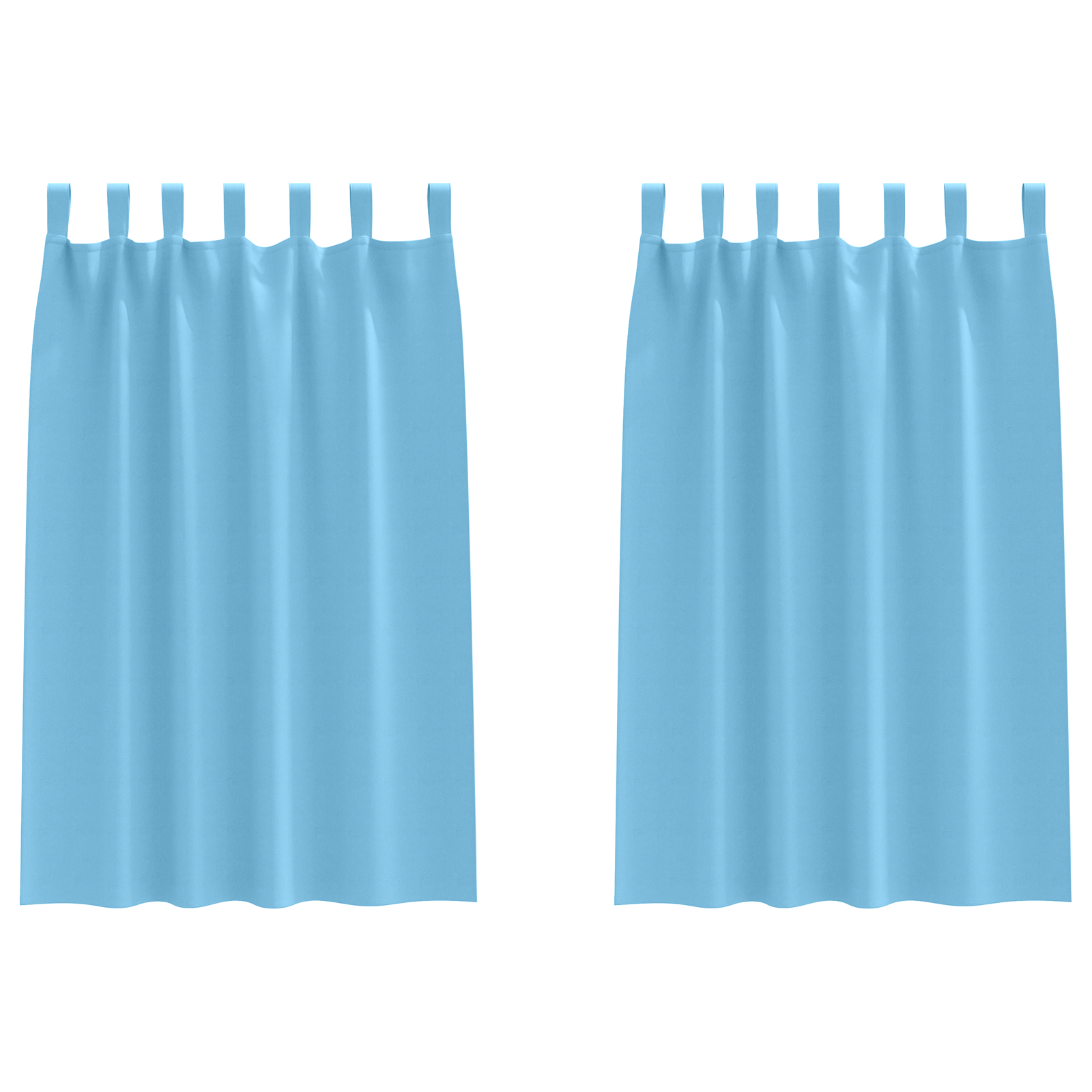 vidaXL Perdele opace 2 pcs Albastru deschis 175 x 140 cm Poliester
