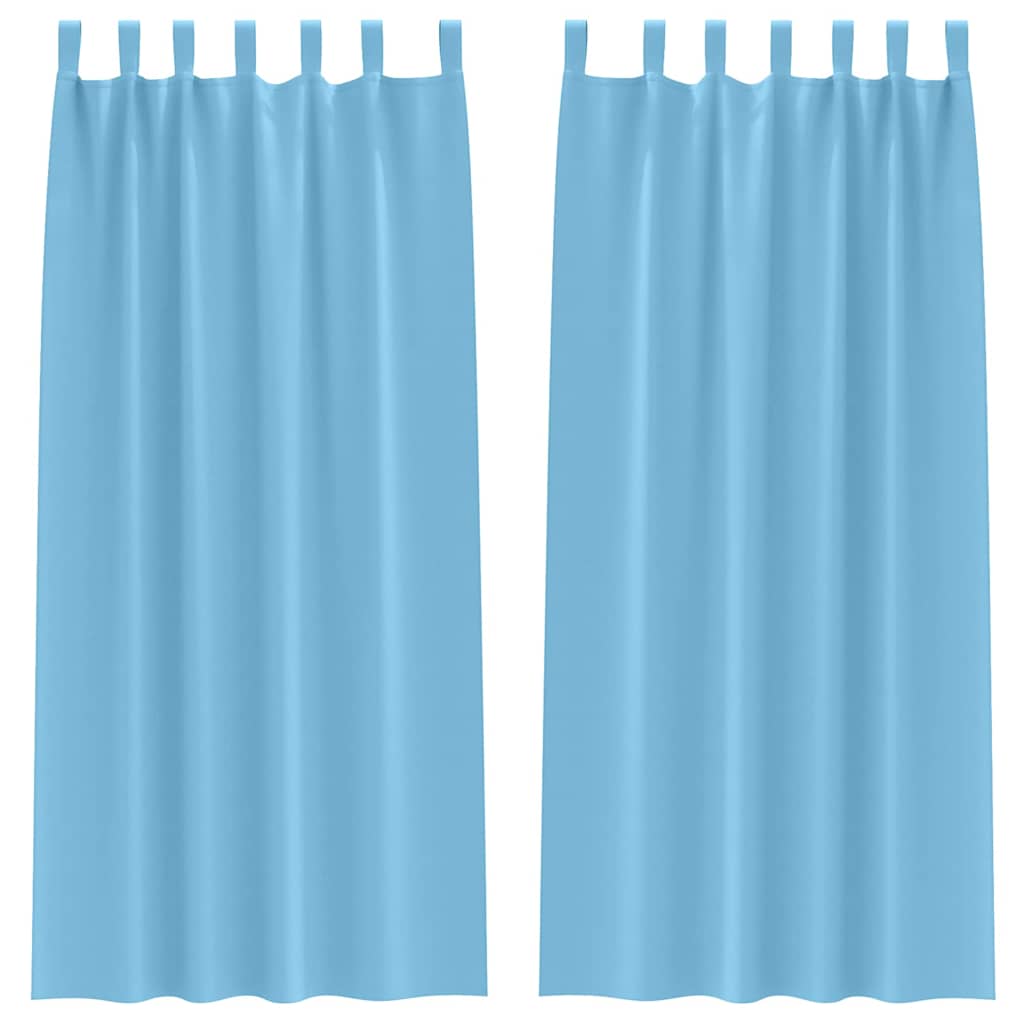 vidaXL Perdele 2 pcs Albastru deschis 245 x 140 cm Poliester