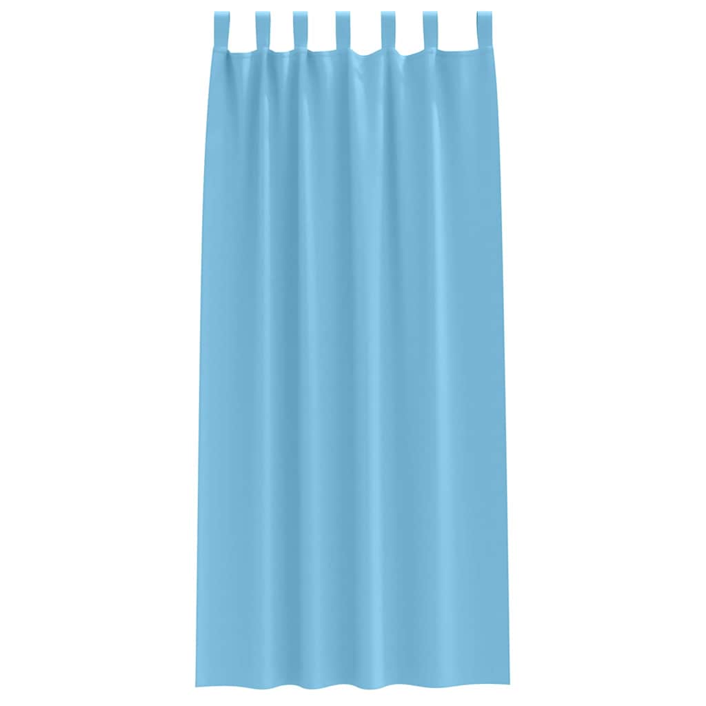 vidaXL Perdele 2 pcs Albastru deschis 245 x 140 cm Poliester