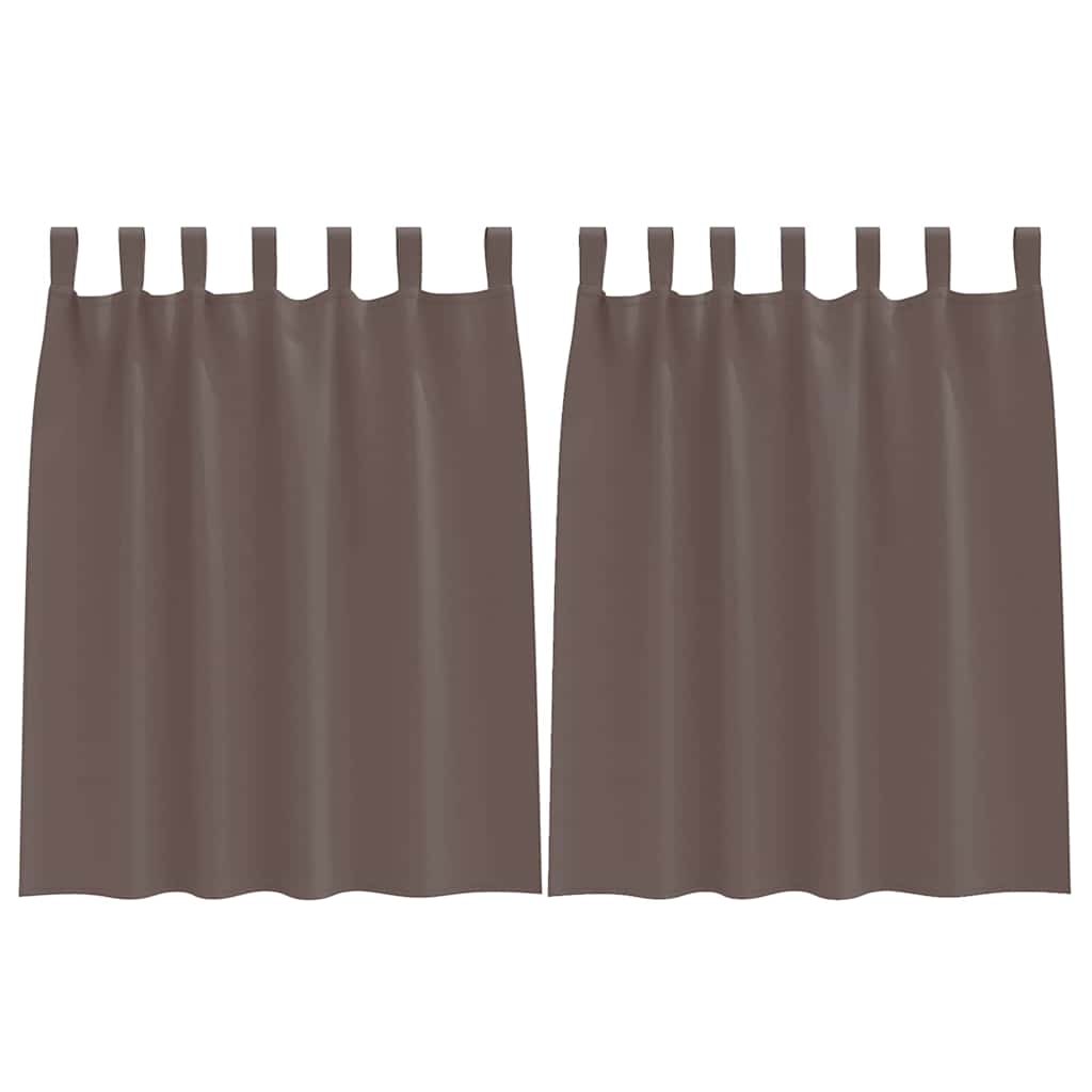vidaXL Perdele Opaque cu Inel 2 pcs Maro închis 140 x 140 cm Poliester