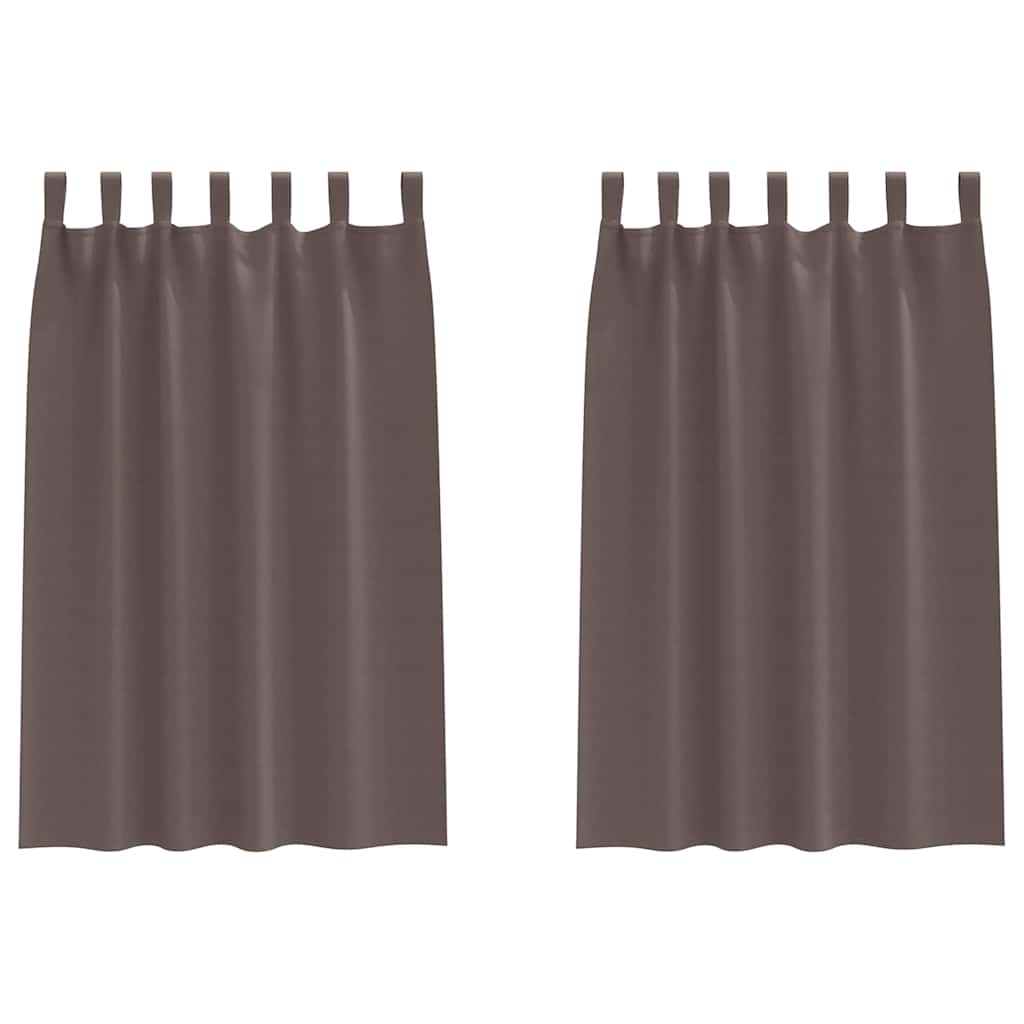 vidaXL Perdele Opaque cu Inel 2 pcs Maro închis 175 x 140 cm Poliester
