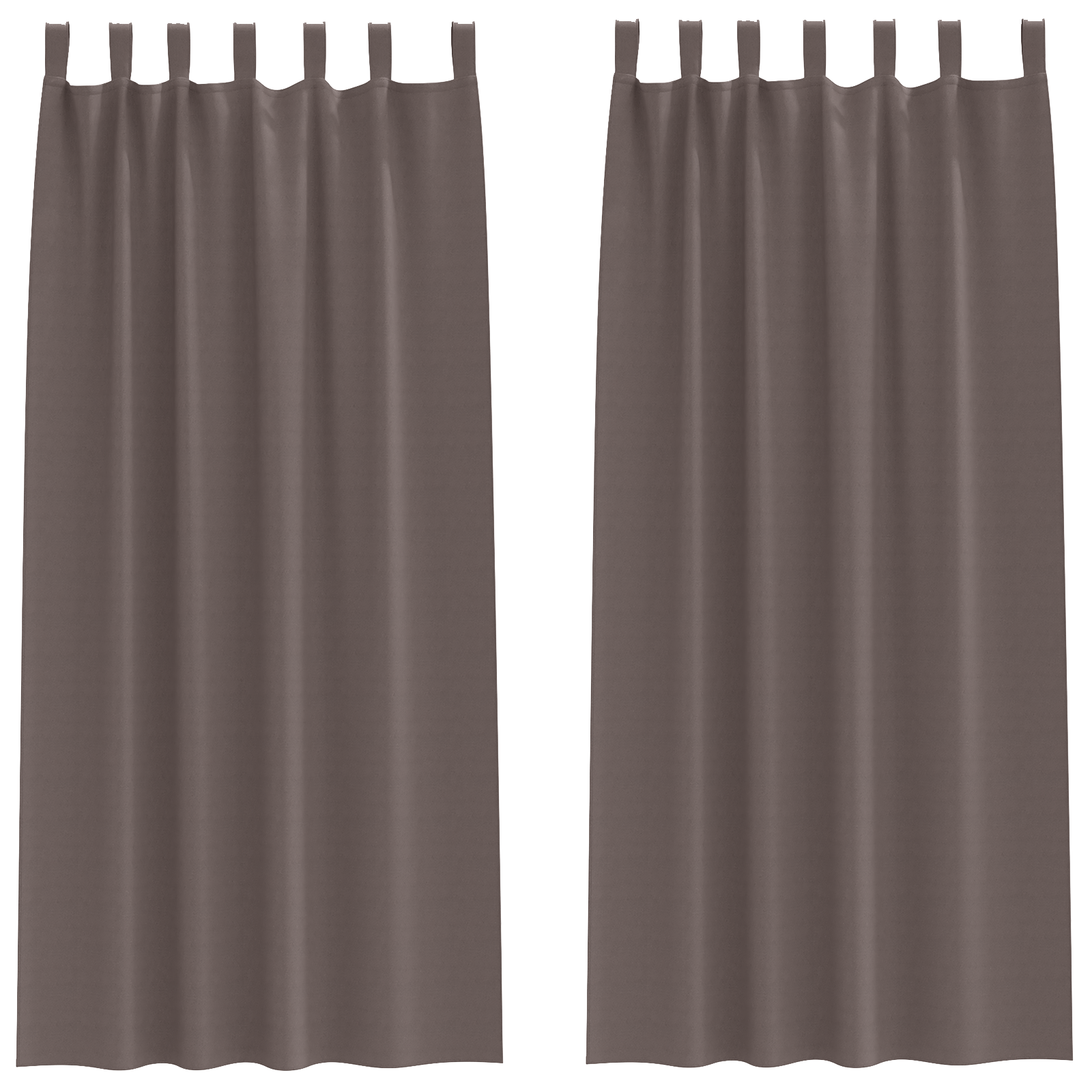 vidaXL Perdele opace 2 pcs Maro închis 225 x 140 cm Poliester