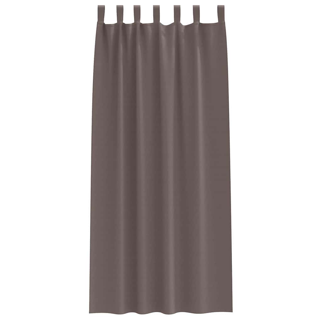 vidaXL Perdele cu perdele 2 pcs Maro închis 245 x 140 cm Poliester vidaXL Perdele cu perdele 2 pcs Maro închis 245 x 140 cm Poliester