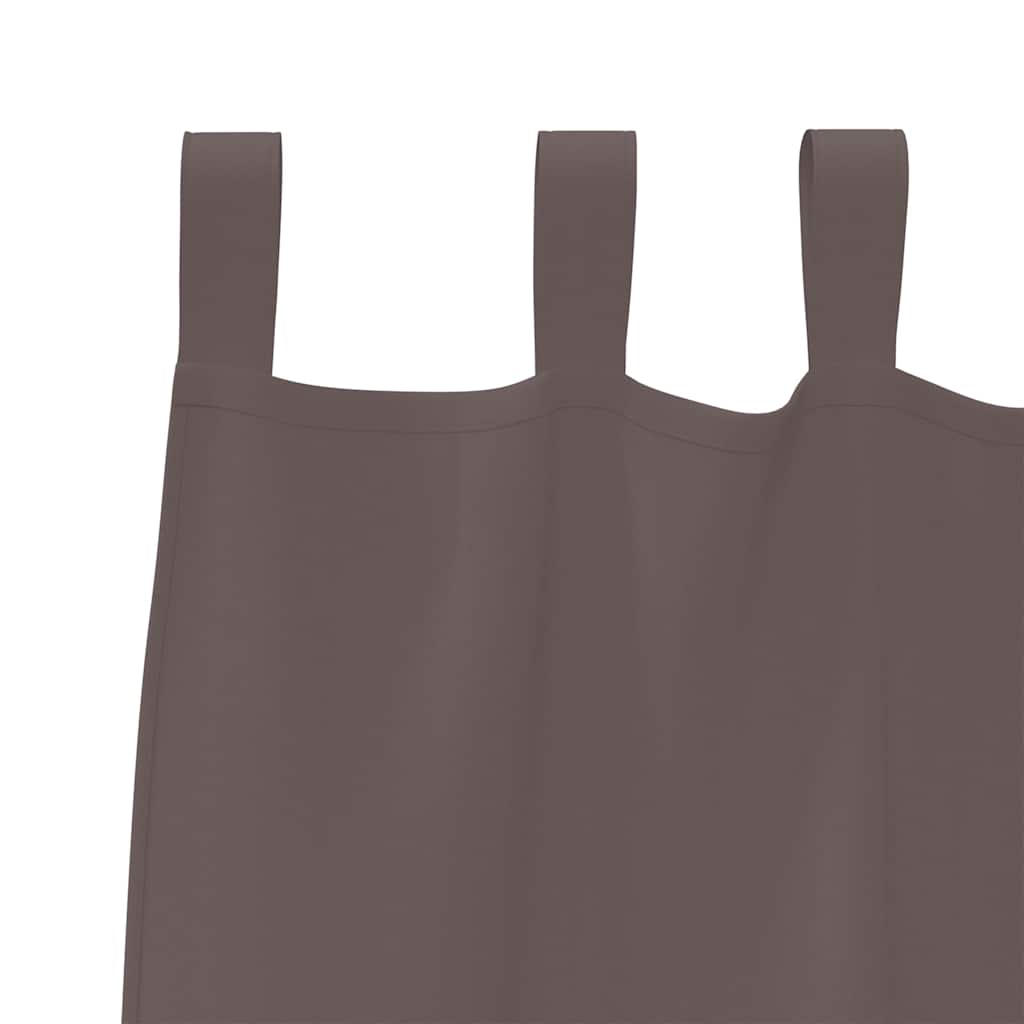 vidaXL Perdele cu perdele 2 pcs Maro închis 260 x 140 cm Poliester
