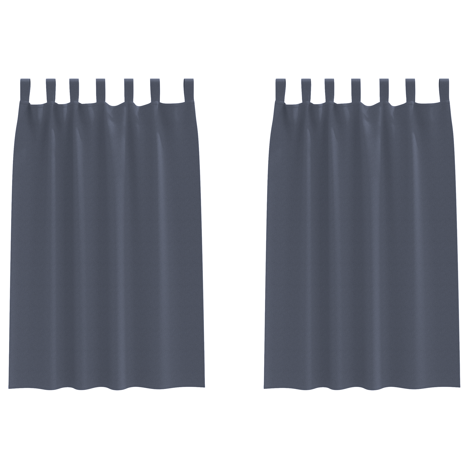 vidaXL Perdele opace cu perdele 2 pcs Antracit 175 x 140 cm Poliester