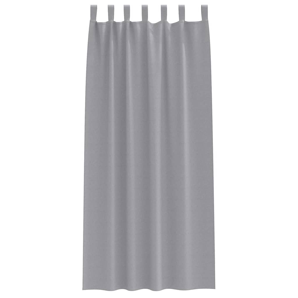 vidaXL Perdele Opaque cu Inel 2 pcs Gri deschis 225 x 140 cm Poliester
