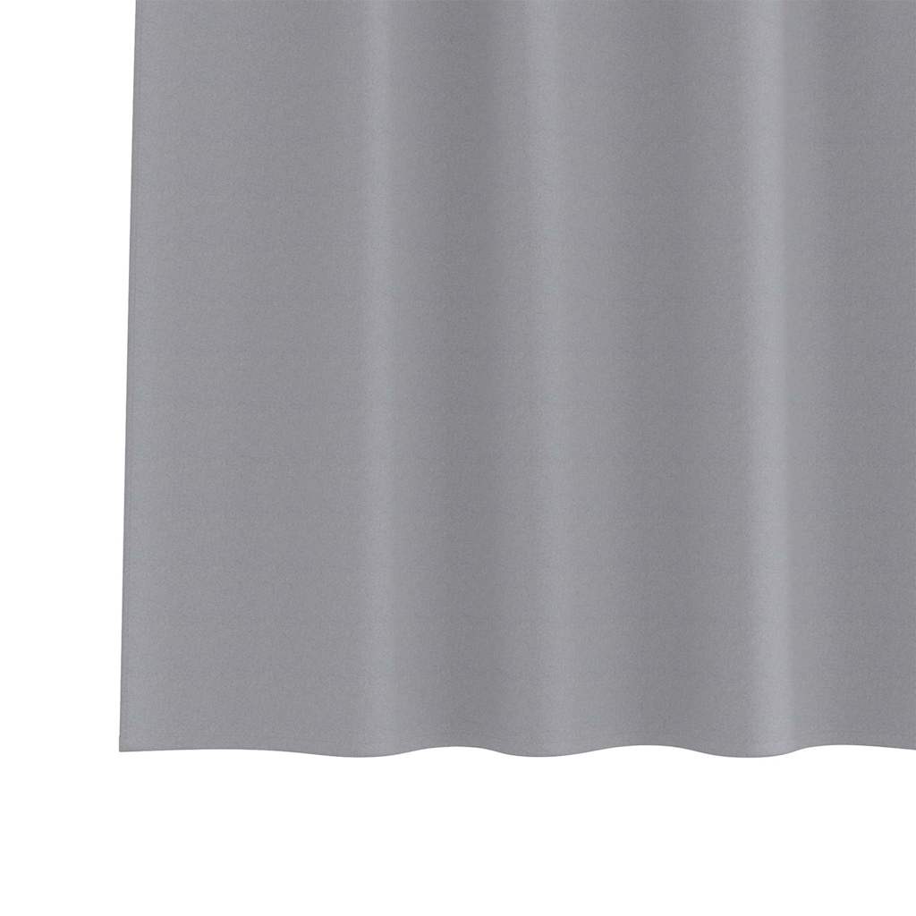 vidaXL Perdele cu perdele 2 pcs Gri deschis 245 x 140 cm Poliester