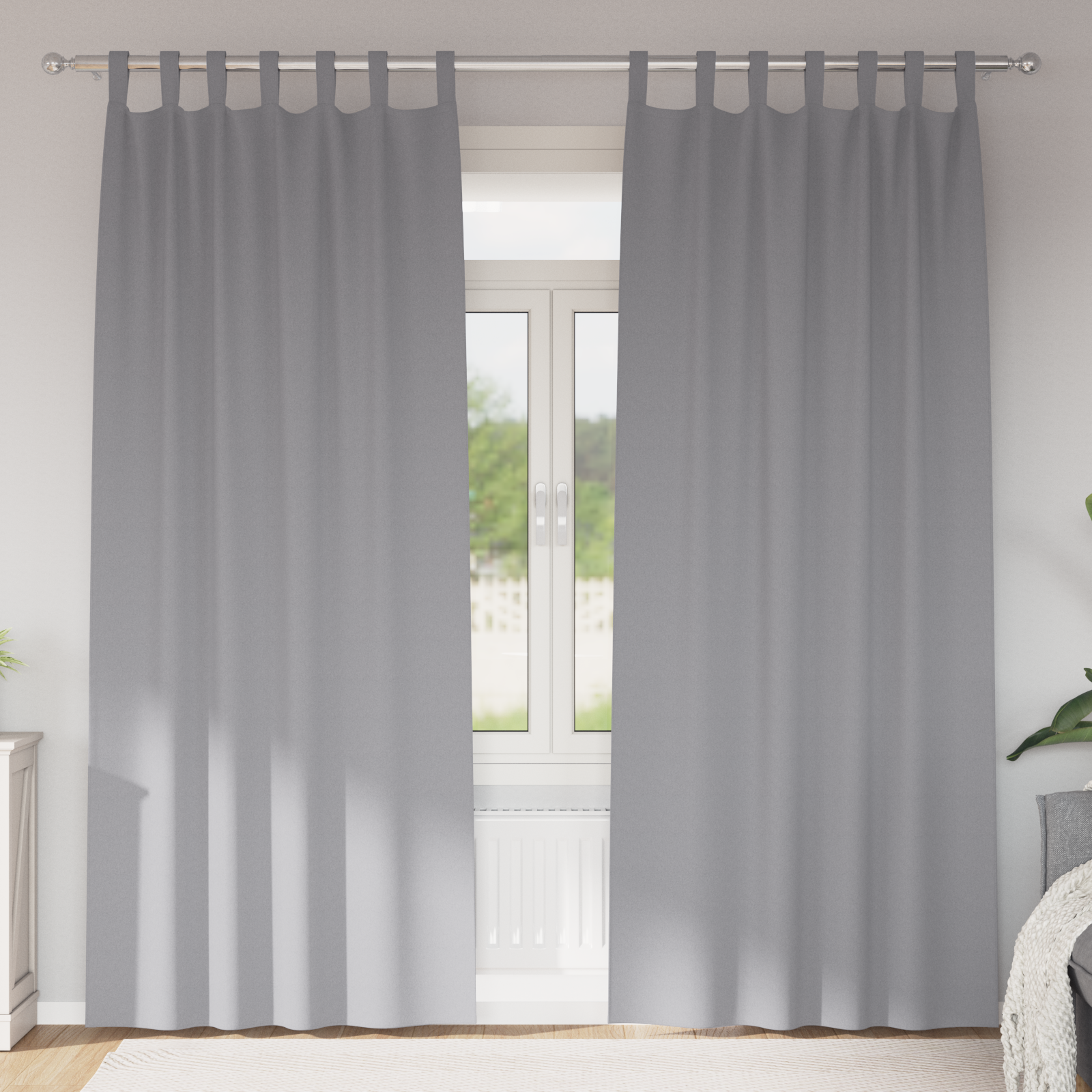 vidaXL Perdele opace 2 pcs Gri deschis 260 x 140 cm Poliester