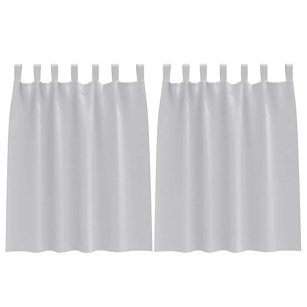 vidaXL Perdele Opaque cu Inel 2 pcs Gri deschis 140 x 140 cm Poliester