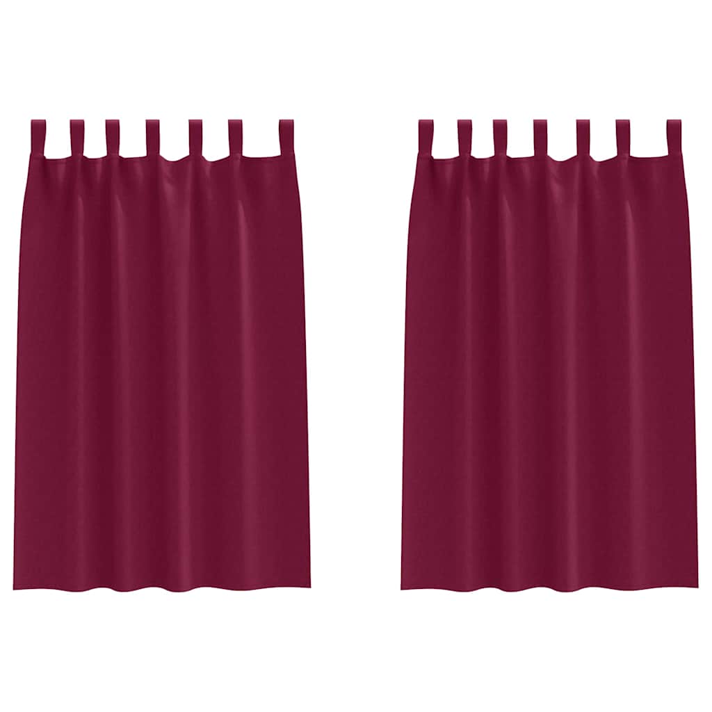 vidaXL Perdele Opaque cu Inel 2 pcs Roșu Vin 175 x 140 cm Poliester
