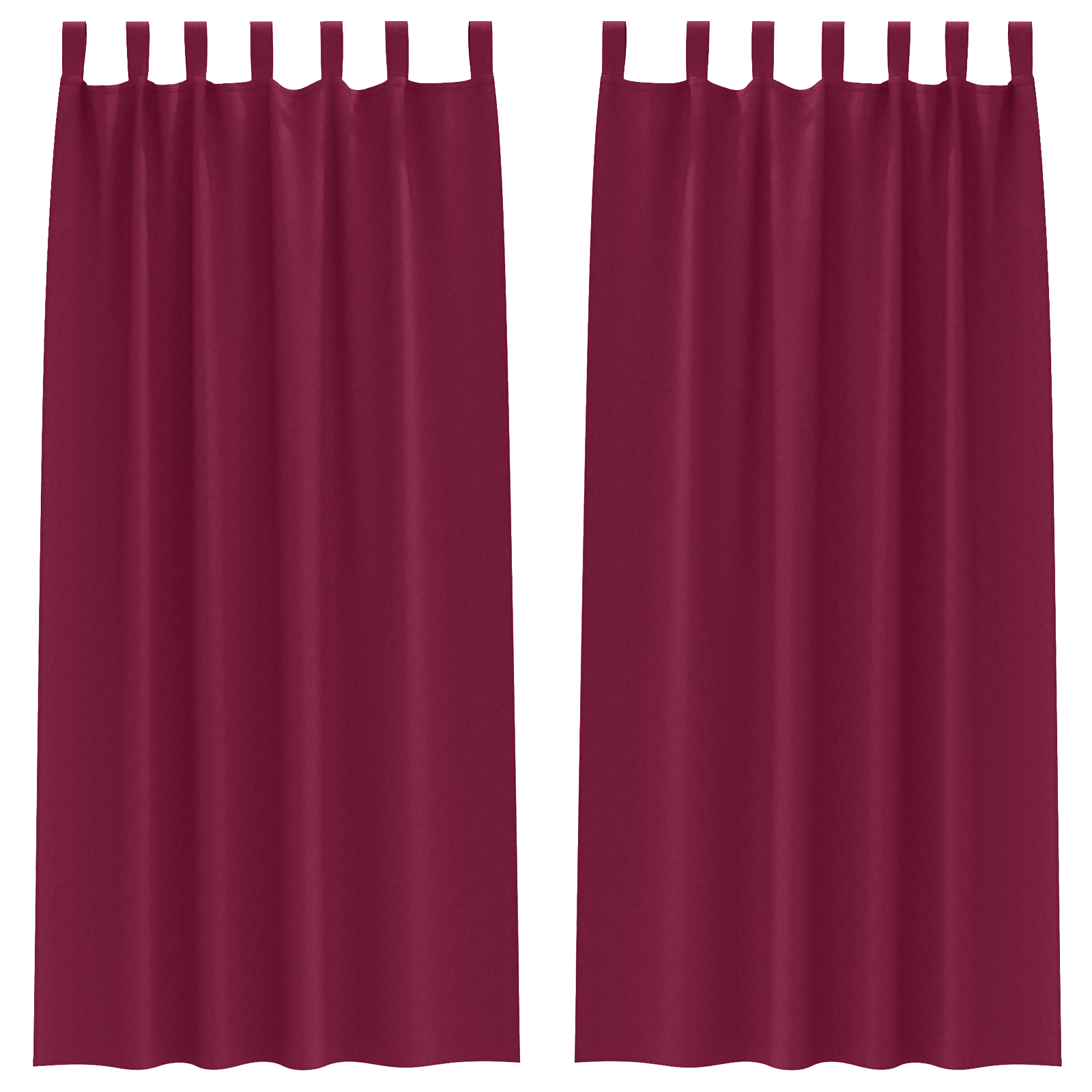 vidaXL Perdele opace cu perdele 2 pcs bordo 225 x 140 cm Poliester vidaXL Perdele opace cu perdele 2 pcs bordo 225 x 140 cm Poliester