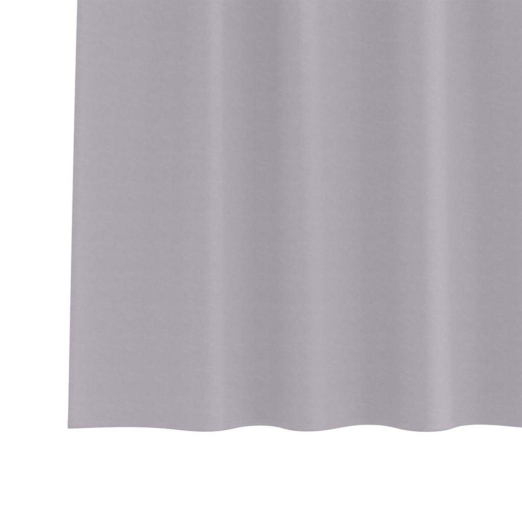 vidaXL Perdele cu perdele 2 pcs Gri metalic 245 x 140 cm Poliester