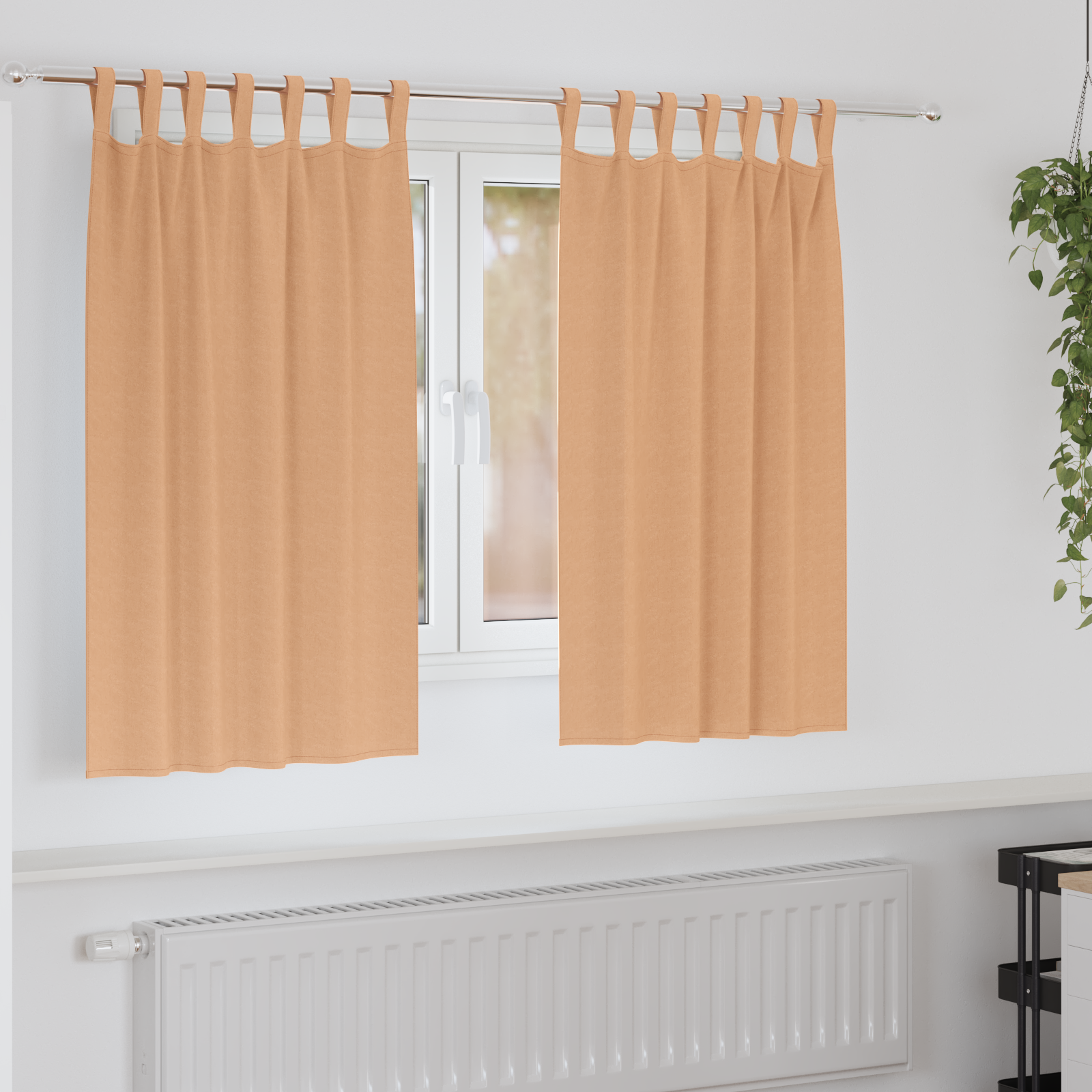 vidaXL Perdele opace 2 pcs Maro deschis 140 x 140 cm Poliester vidaXL Perdele opace 2 pcs Maro deschis 140 x 140 cm Poliester