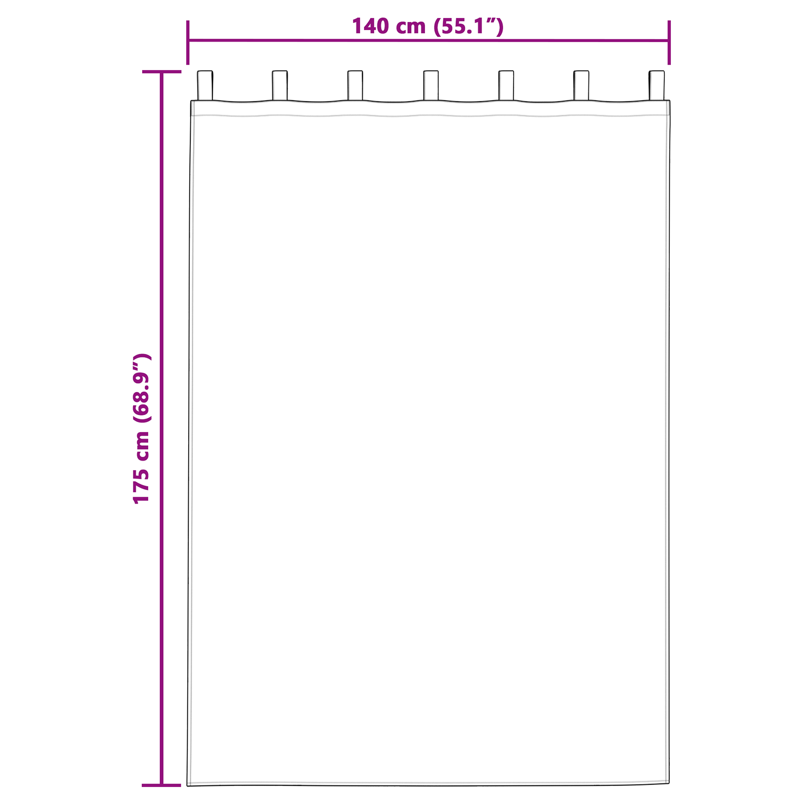 vidaXL Perdele Opaque cu Inel 2 pcs Maro deschis 175 x 140 cm
