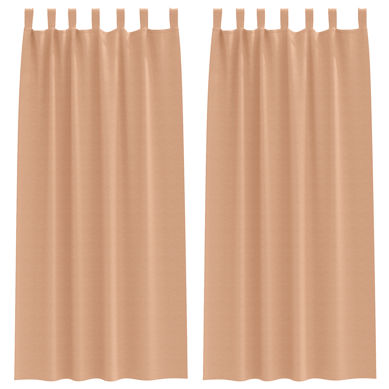 vidaXL Perdele opace 2 pcs Maro deschis 225 x 140 cm Poliester
