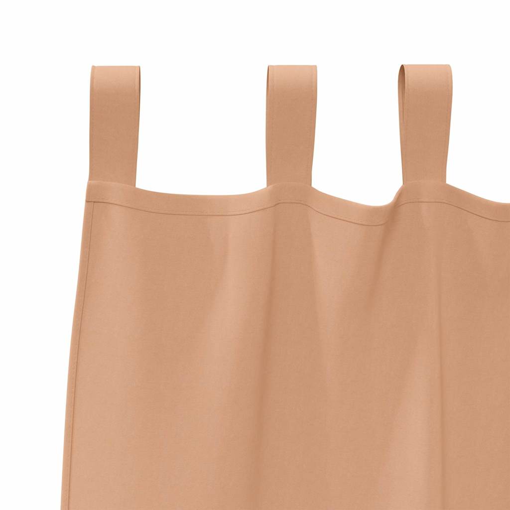 vidaXL Perdele cu perdele 2 pcs Maro deschis 245 x 140 cm Poliester