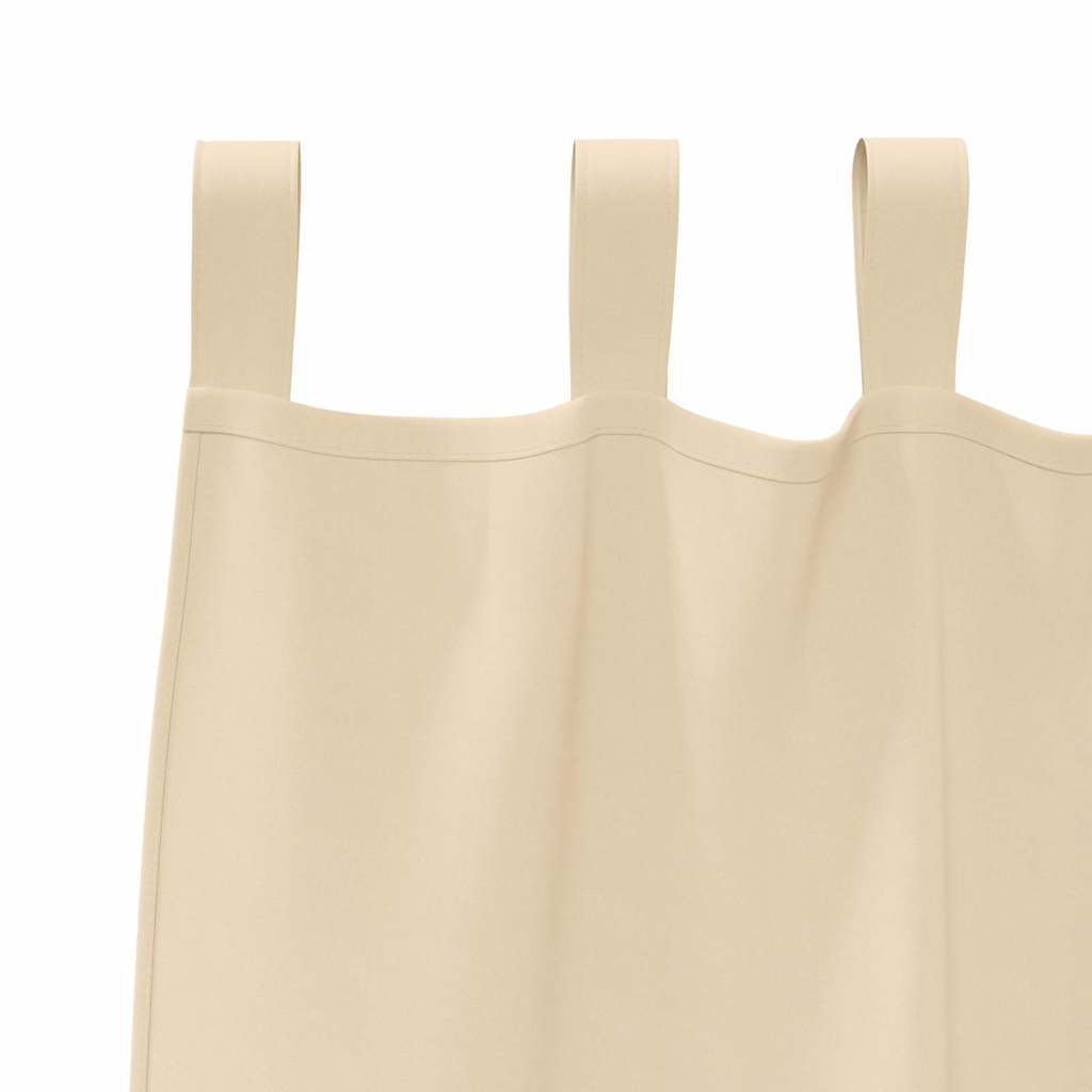 vidaXL Perdele cu perdele 2 pcs Crem 260 x 140 cm Poliester