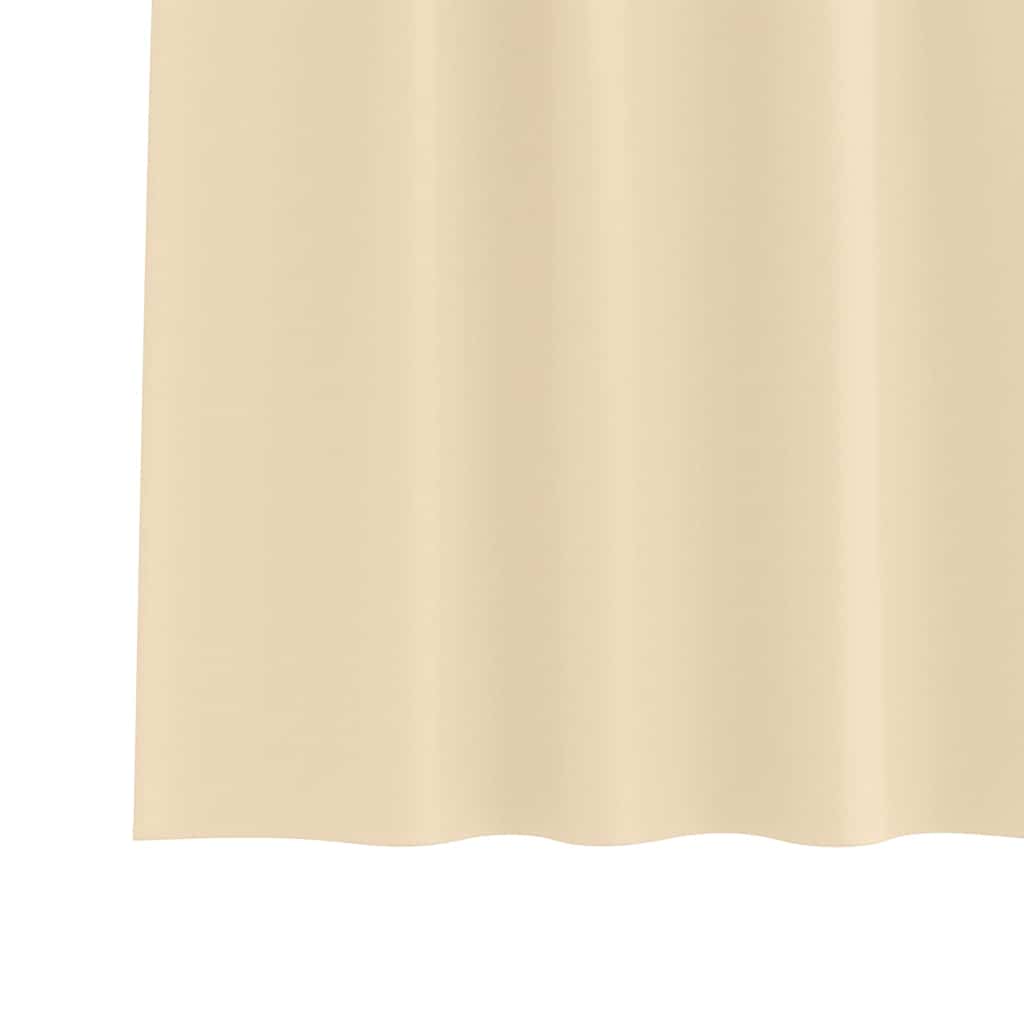 vidaXL Perdele cu perdele 2 pcs Crem 260 x 140 cm Poliester