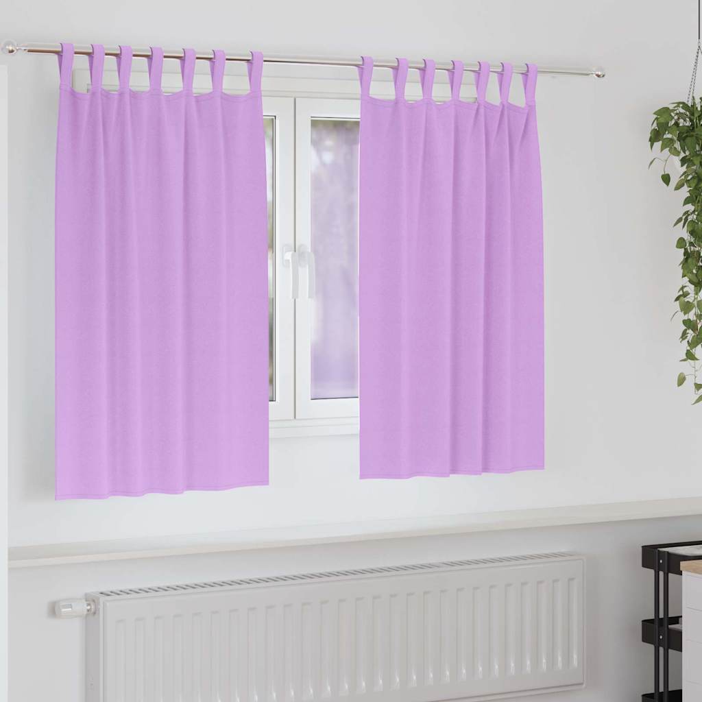 vidaXL Perdele Opaque cu Inel 2 pcs Violet 140 x 140 cm Poliester