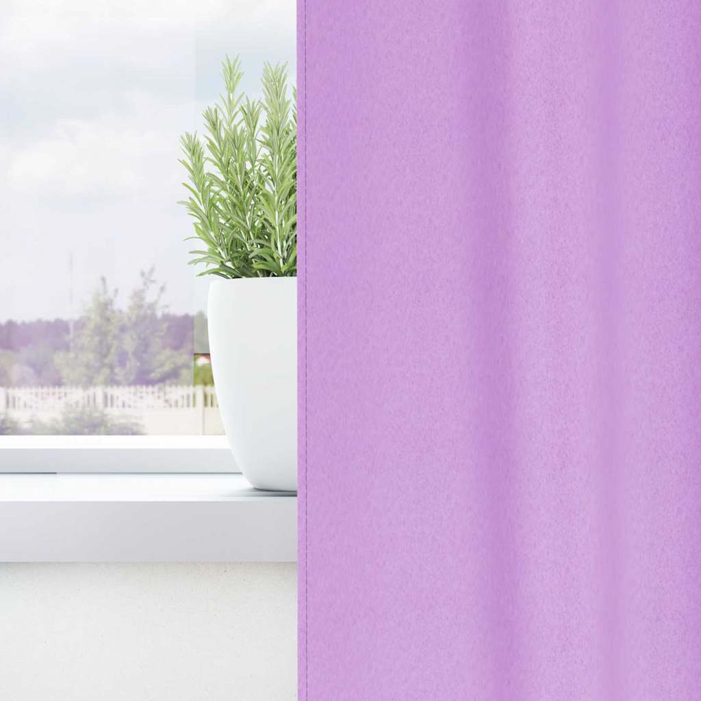 vidaXL Perdele Opaque cu Inel 2 pcs Violet 175 x 140 cm Poliester