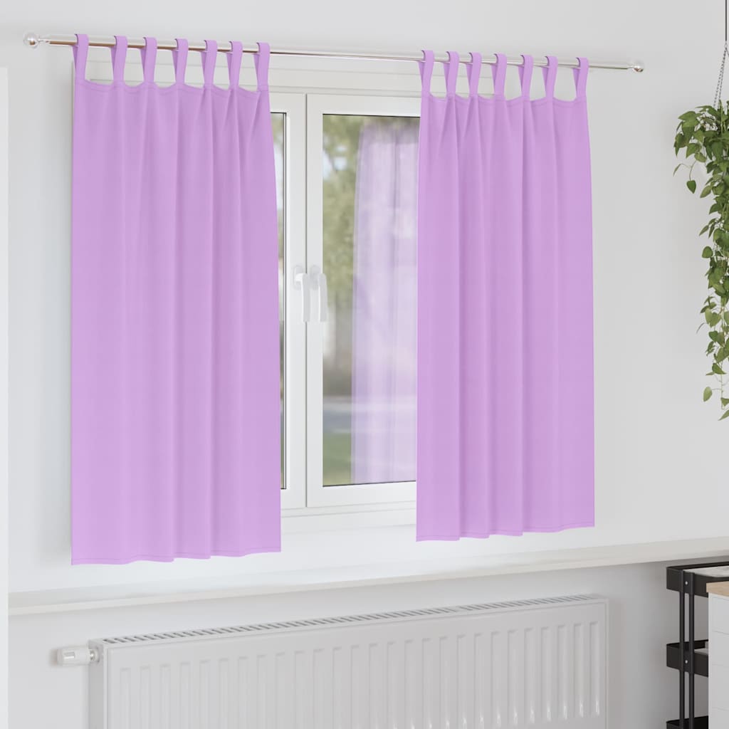 vidaXL Perdele Opaque cu Inel 2 pcs Violet 175 x 140 cm Poliester