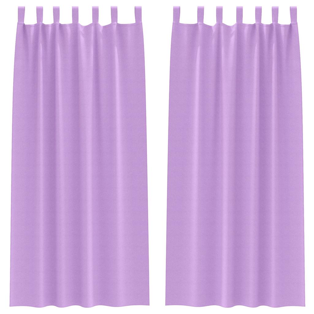 vidaXL Perdele cu perdele 2 pcs Violet 245 x 140 cm Poliester vidaXL Perdele cu perdele 2 pcs Violet 245 x 140 cm Poliester