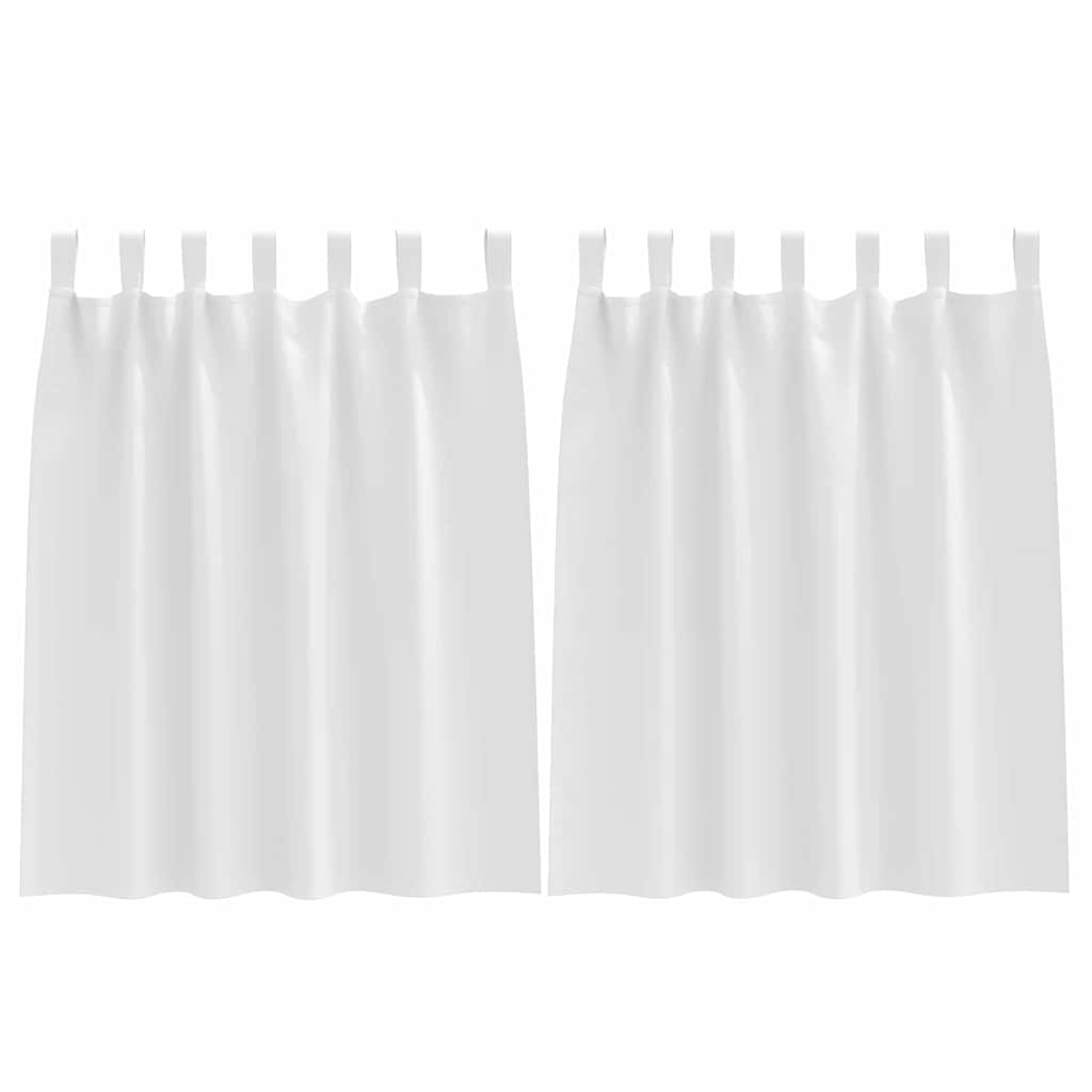 vidaXL Perdele Opaque cu Inel 2 pcs Alb pur 140 x 140 cm Poliester