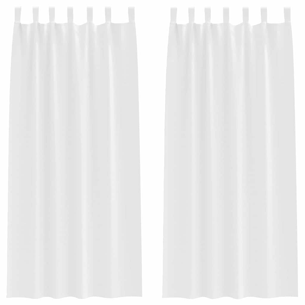vidaXL Perdele Opaque cu Inel 2 pcs Alb pur 225 x 140 cm Poliester