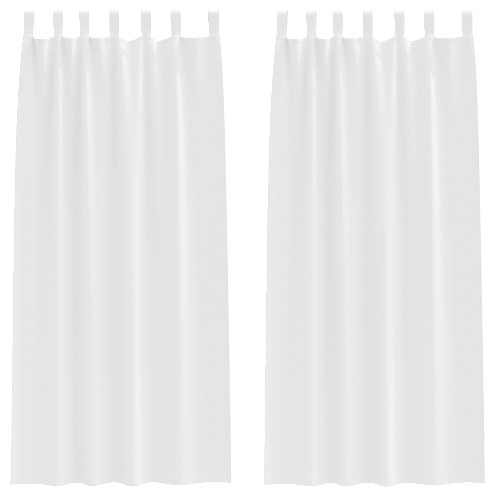 vidaXL Perdele opace cu perdele 2 pcs Alb pur 245 x 140 cm Poliester vidaXL Perdele opace cu perdele 2 pcs Alb pur 245 x 140 cm Poliester