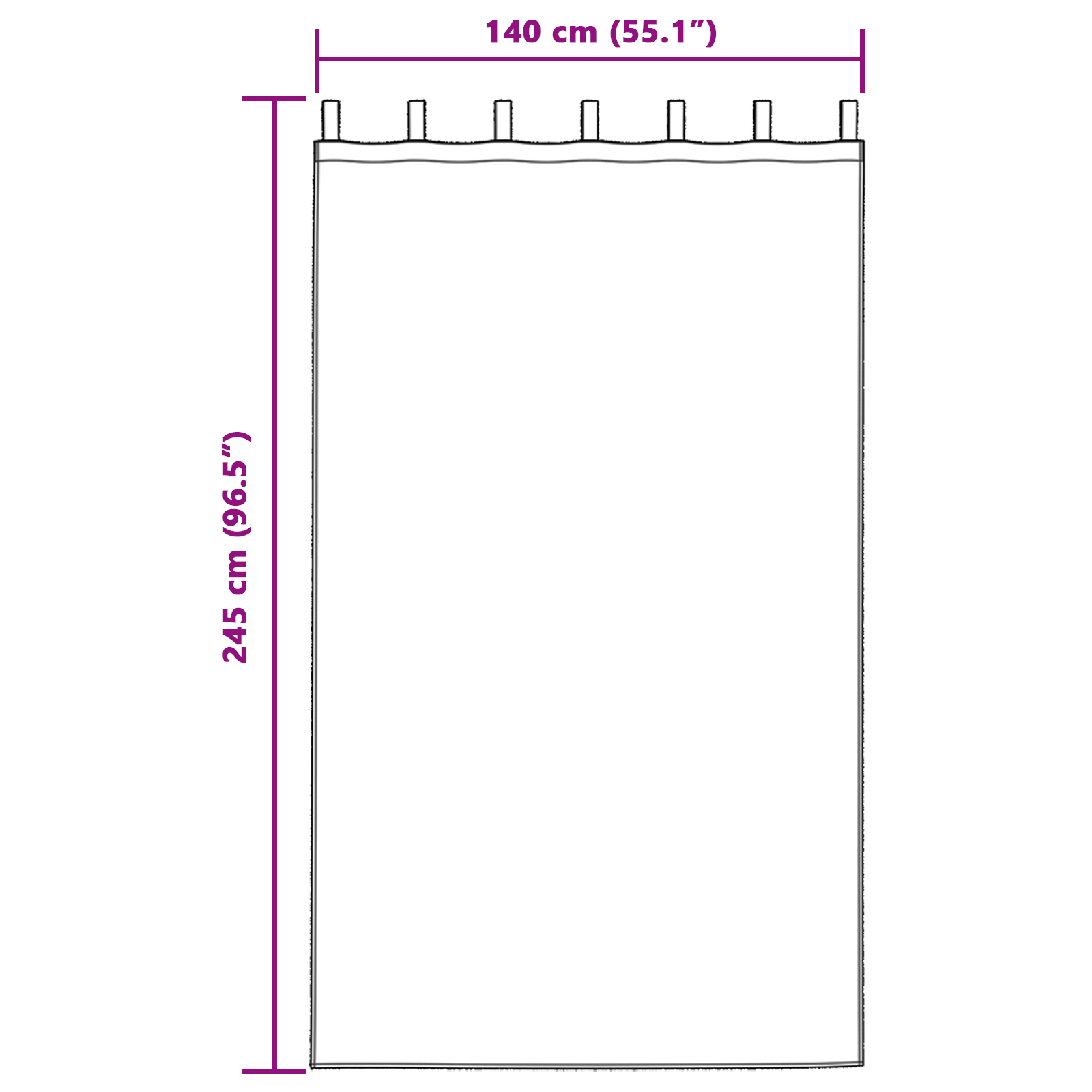 vidaXL Perdele opace cu perdele 2 pcs Alb pur 245 x 140 cm Poliester vidaXL Perdele opace cu perdele 2 pcs Alb pur 245 x 140 cm Poliester