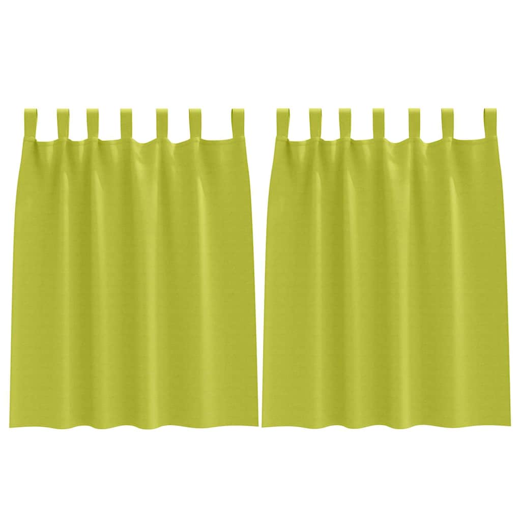 vidaXL Perdele Opaque cu Inel 2 pcs Verde 140 x 140 cm Poliester