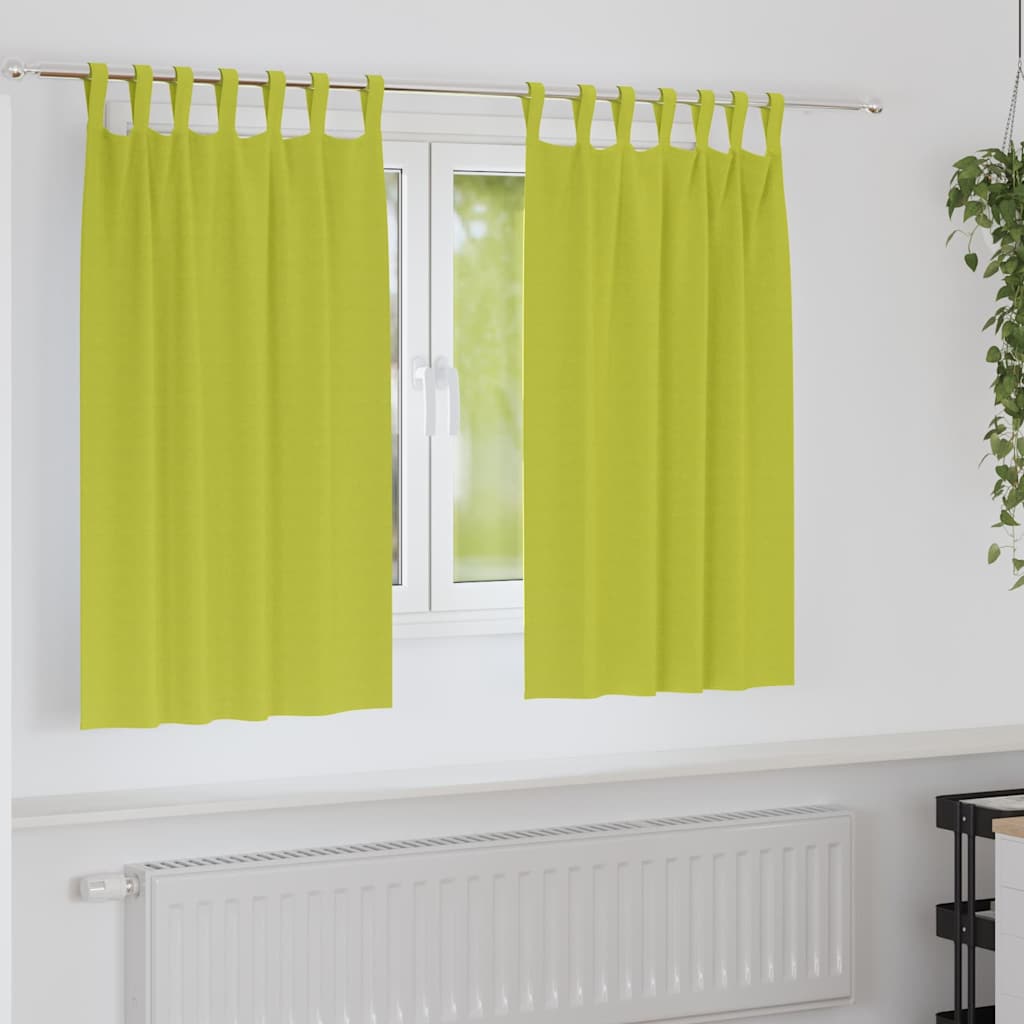 vidaXL Perdele Opaque cu Inel 2 pcs Verde 140 x 140 cm Poliester