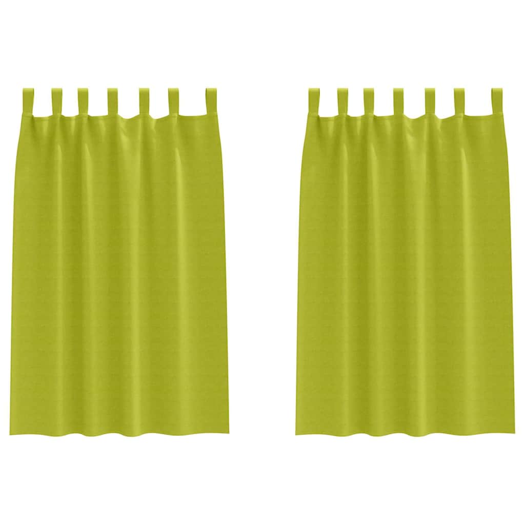 vidaXL Perdele Opaque cu Inel 2 pcs Verde 175 x 140 cm Poliester