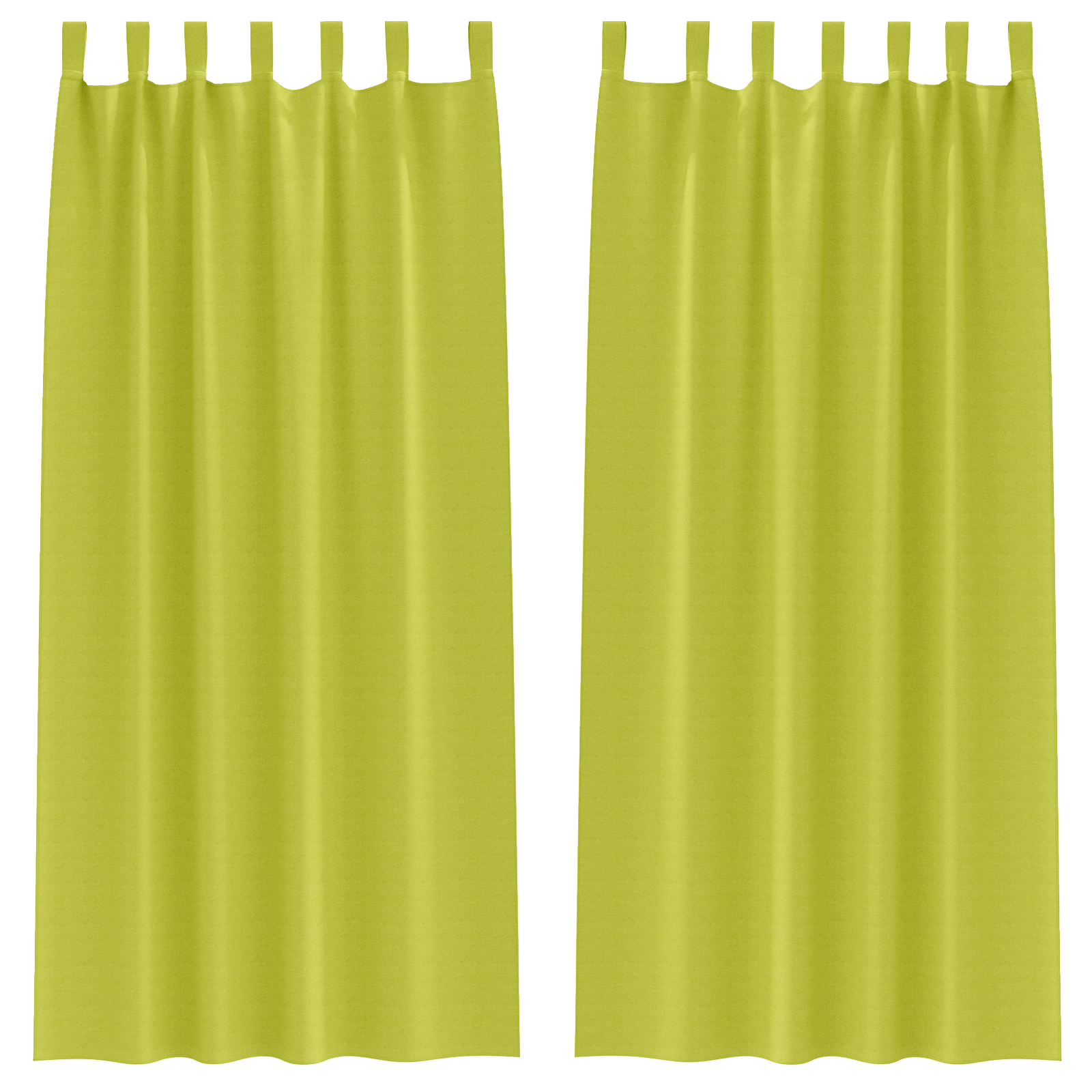 vidaXL Perdele opace cu perdele 2 pcs Verde măr 225 x 140 cm Poliester