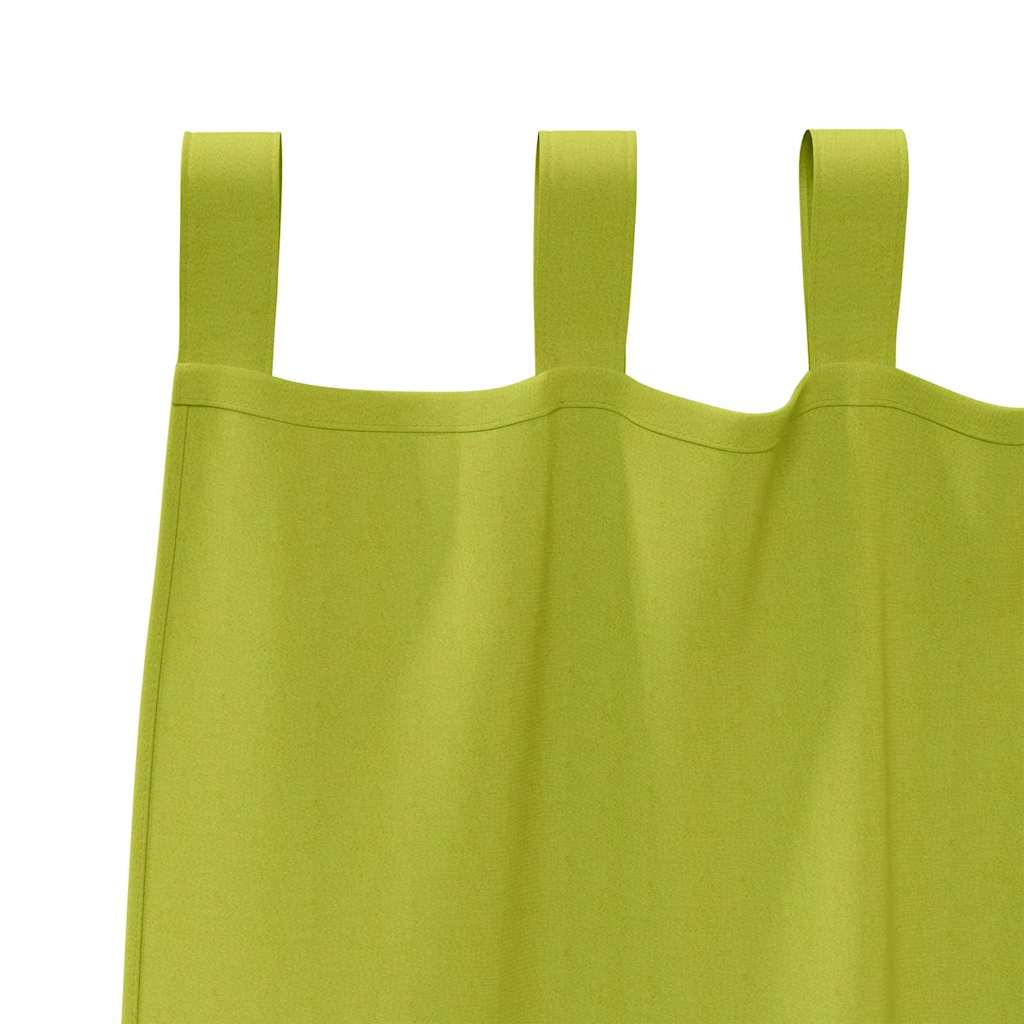 vidaXL Perdele cu perdele 2 pcs Verde măr 260 x 140 cm Poliester vidaXL Perdele cu perdele 2 pcs Verde măr 260 x 140 cm Poliester