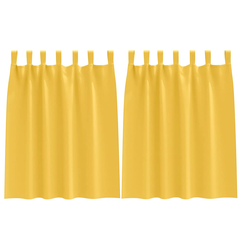 vidaXL Perdele Opaque cu Inel 2 pcs Galben muștar 140 x 140 cm