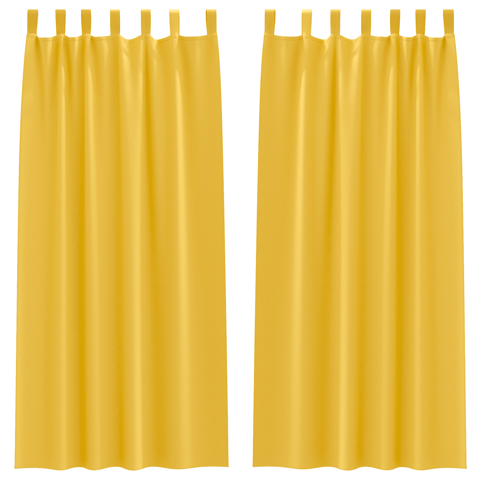 vidaXL Perdele opace 2 pcs galben muștar 225 x 140 cm Poliester