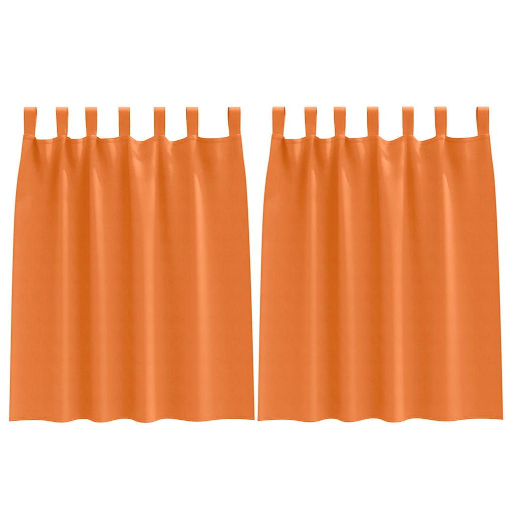 vidaXL Perdele Opaque cu Inel 2 pcs Portocalie Aprinsă 140 x 140 cm
