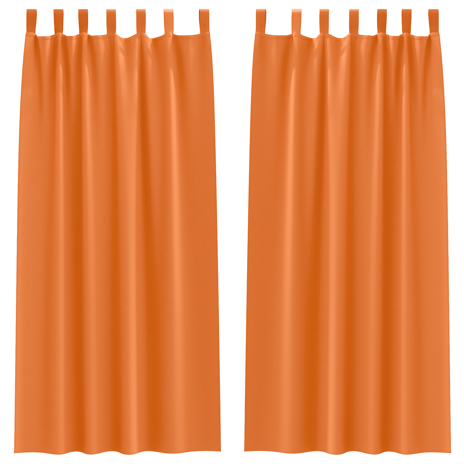 vidaXL Perdele opace 2 pcs Portocaliu intens 225 x 140 cm Poliester