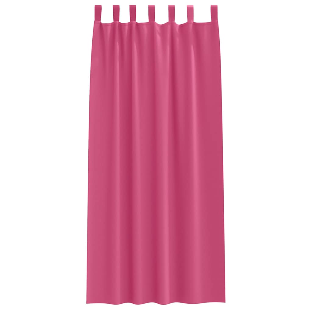 vidaXL Perdele cu perdele 2 pcs Roz intens 245 x 140 cm Poliester vidaXL Perdele cu perdele 2 pcs Roz intens 245 x 140 cm Poliester