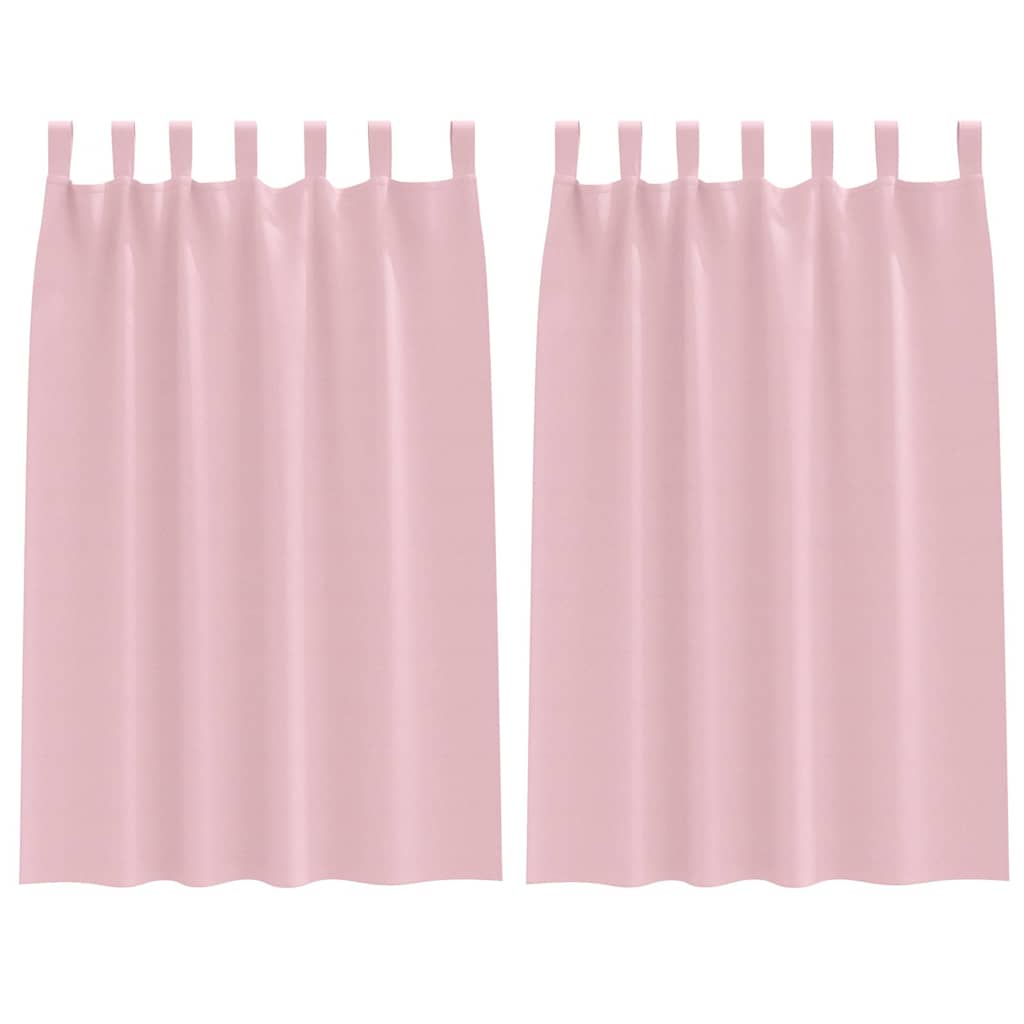vidaXL Perdele Opaque cu Inel 2 pcs Roz bebe 175 x 140 cm Poliester