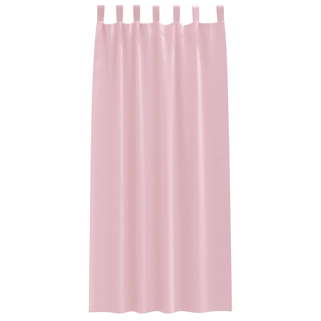 vidaXL Perdele cu perdele 2 pcs Roz bebeluș 245 x 140 cm Poliester