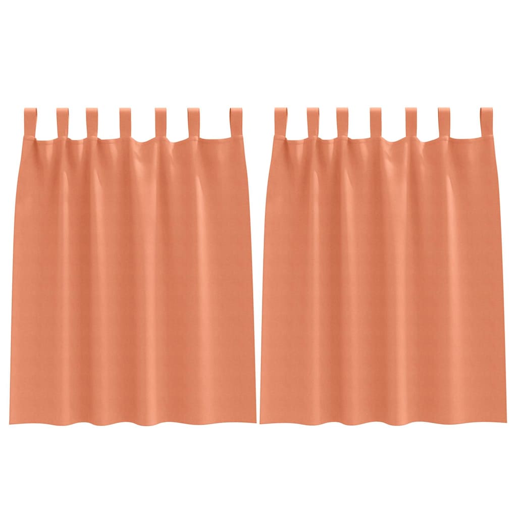 vidaXL Perdele Opaque cu Inel 2 pcs Terracota 140 x 140 cm Poliester