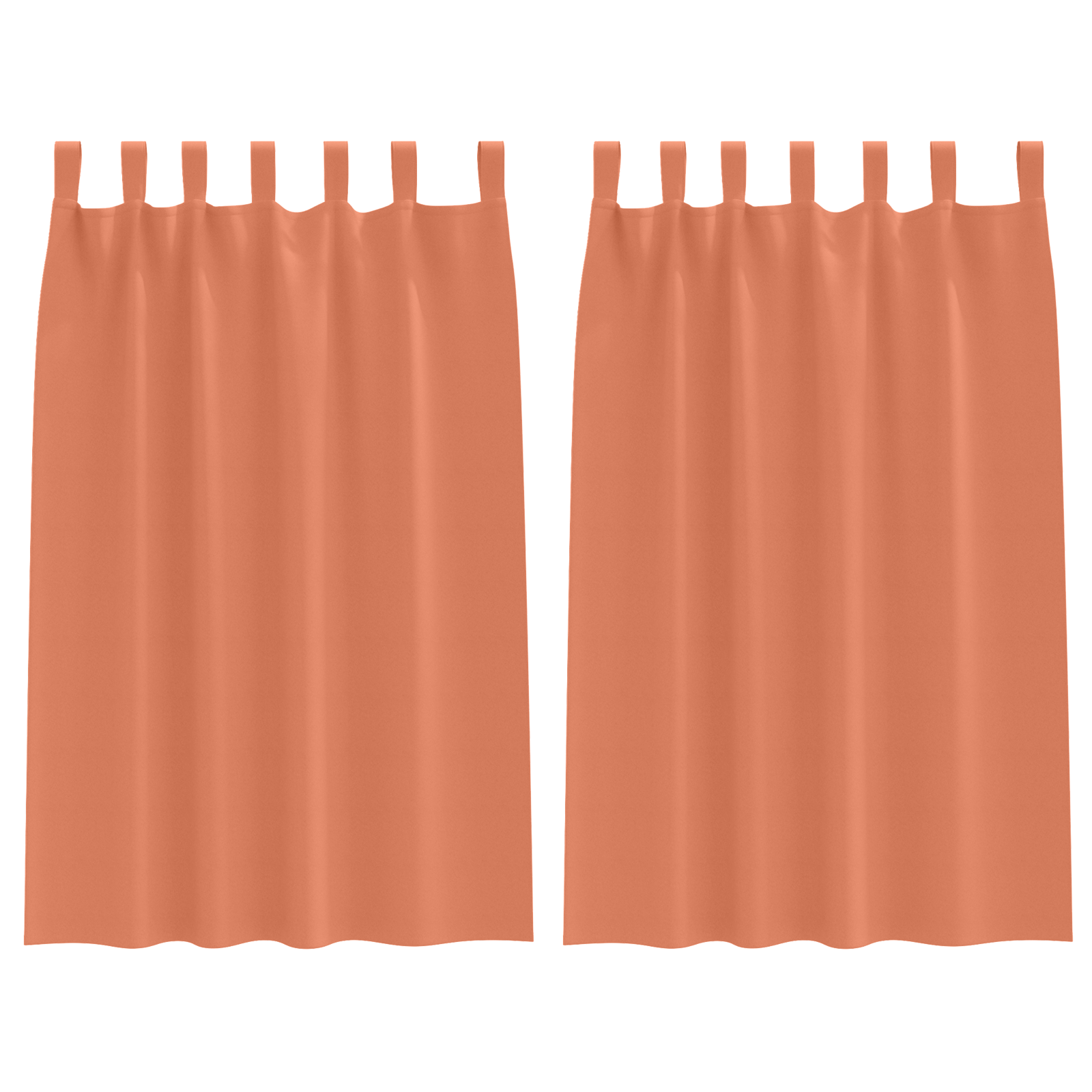 vidaXL Perdele cu perdele 2 pcs Terracota Poliester