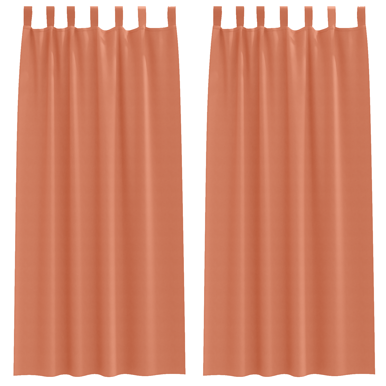 vidaXL Perdele opace cu perdele 2 pcs Terracota 225 x 140 cm Poliester