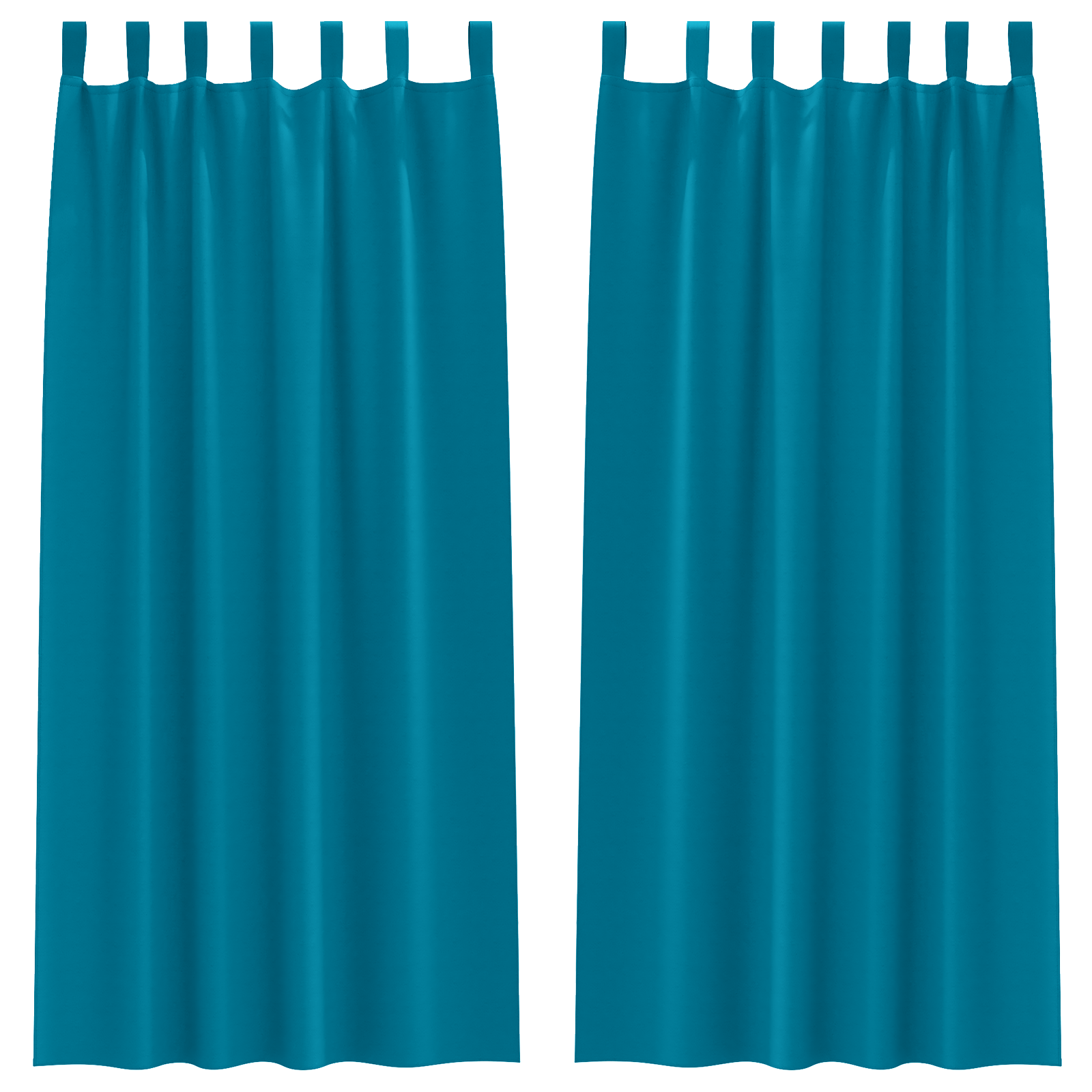 vidaXL Perdele opace cu perdele 2 pcs Turcoaz 225 x 140 cm Poliester