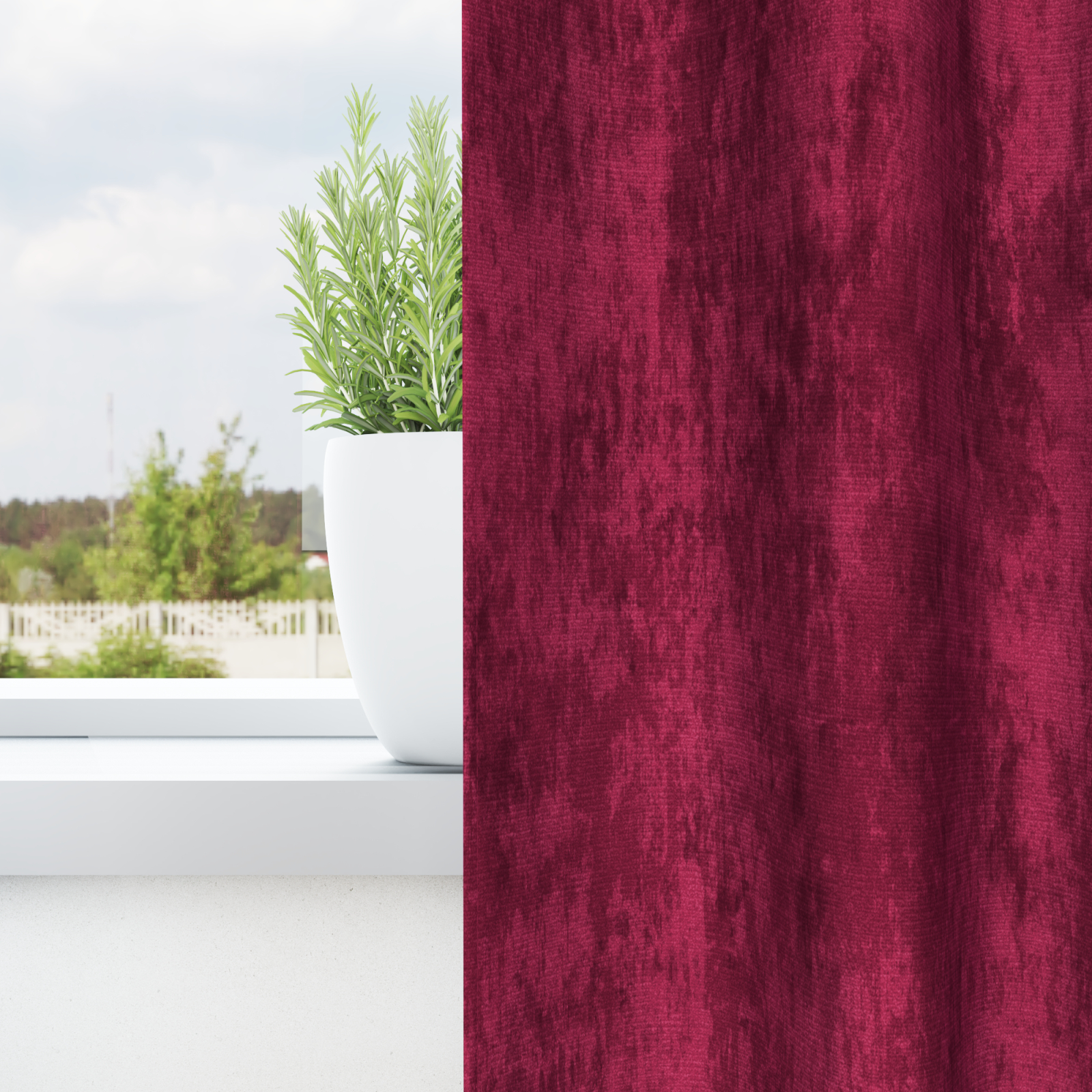 vidaXL Draperii din Catifea 2 buc cu Ochete Roșu Vin 140x140 cm