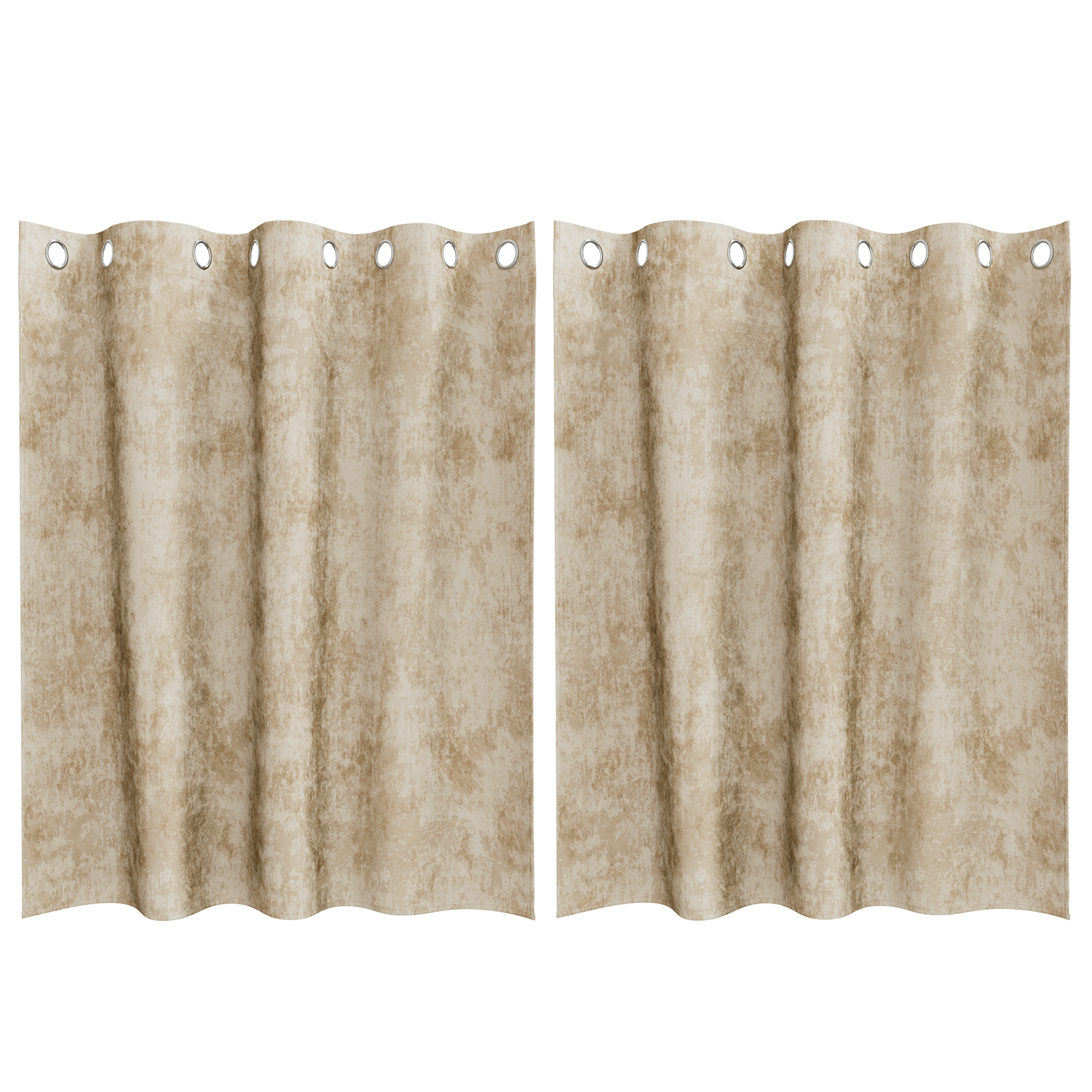 vidaXL Draperii din catifea , 2 piese, cu œillets, crem, 140x140 cm vidaXL Draperii din catifea , 2 piese, cu œillets, crem, 140x140 cm